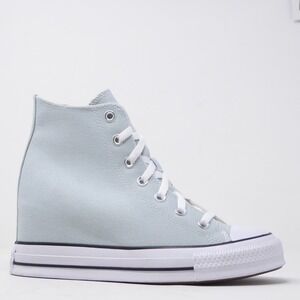 NEW Converse Women CTAS Hidden Wedge Light Blue Canvas Sneakers Shoes Size 9.5